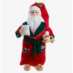 Best deal ⌛ Boxlunch Kurt Adler Kringle Klaus Santa With Coffee Figure ✨