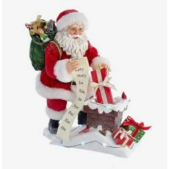 Outlet ???? Boxlunch Kurt Adler Fabriche Santa Next To Lit Chimney ✨