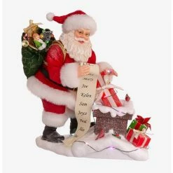 Alternative view of Outlet ???? Boxlunch Kurt Adler Fabriche Santa Next To Lit Chimney ✨