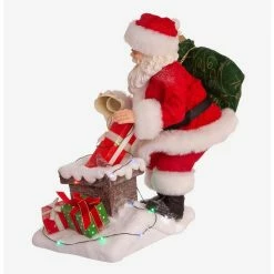 Outlet ???? Boxlunch Kurt Adler Fabriche Santa Next To Lit Chimney ✨ -BoxLunch shop unnamed file 1045