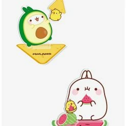 New ???? Boxlunch Molang Watermelon And Avocado Acryl Figure Bundle ⌛