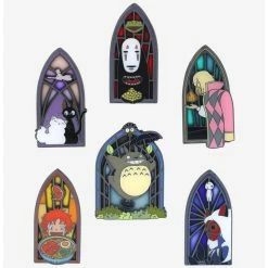 Coupon 🌟 Studio Ghibli Stain Glass Character Portrait Blind Box Enamel Pin - BoxLunch Exclusive ⌛