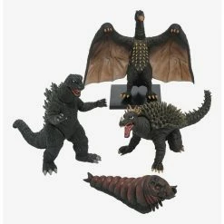 Buy ???? Boxlunch Godzilla Destroy All Monsters 5 Points XL Round 1 Figure Set ❤️
