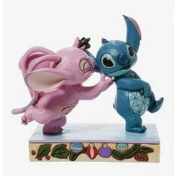 Best deal ❤️ Boxlunch Disney Lilo & Stitch: The Series Disney Traditions Mistletoe Kisses Statue 🧨