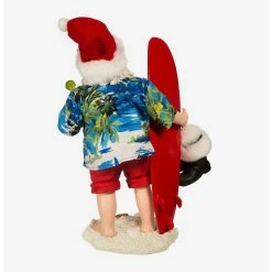 Deals ❤️ Boxlunch Kurt Adler Fabriche Santa With Surfboard And Drink Figure ???? -BoxLunch shop unnamed file 791