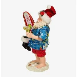 Deals ❤️ Boxlunch Kurt Adler Fabriche Santa With Surfboard And Drink Figure ???? -BoxLunch shop unnamed file 792