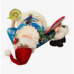 Deals ❤️ Boxlunch Kurt Adler Fabriche Santa With Surfboard And Drink Figure ???? -BoxLunch shop unnamed file 793
