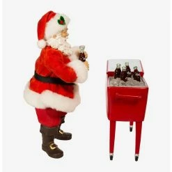 Alternative view of Discount ???? Boxlunch Kurt Adler Coke Santa With Table Cooler Figure ⭐