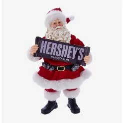 Wholesale 👏 Boxlunch Kurt Adler Hershey Bar Fabric Santa Figure 🤩