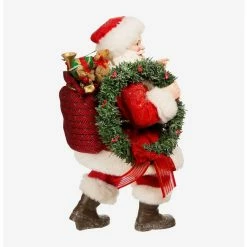 Alternative view of Outlet ???? Boxlunch Kurt Adler Fabriche Santa With Wreath And Lantern Figure ????