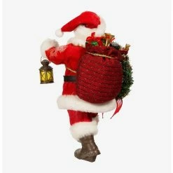 Outlet ???? Boxlunch Kurt Adler Fabriche Santa With Wreath And Lantern Figure ???? -BoxLunch shop unnamed file 857