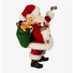 Alternative view of Deals ❤️ Boxlunch Kurt Adler Fabriche Santa Taking Selfie Figure ????