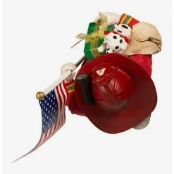 Deals ???? Boxlunch Kurt Adler Fabriche Fireman Santa With American Flag Figure ❤️ -BoxLunch shop unnamed file 919