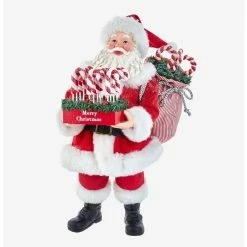Outlet ???? Boxlunch Kurt Adler Fabriche Santa With ???? Candy Cane Tray Figure ✨