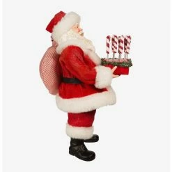 Alternative view of Outlet ???? Boxlunch Kurt Adler Fabriche Santa With ???? Candy Cane Tray Figure ✨