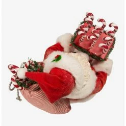 Outlet ???? Boxlunch Kurt Adler Fabriche Santa With ???? Candy Cane Tray Figure ✨ -BoxLunch shop unnamed file 943