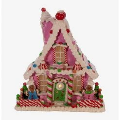 Alternative view of Deals ???? Boxlunch Kurt Adler Pink ???? Candy LED Gingerbread House Figure ????