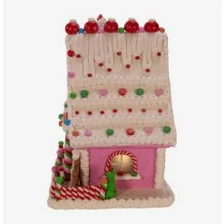 Deals ???? Boxlunch Kurt Adler Pink ???? Candy LED Gingerbread House Figure ???? -BoxLunch shop unnamed file 947