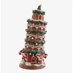 Deals ???? Boxlunch Kurt Adler Leaning Tower Of Pisa Gingerbread House Figure ????