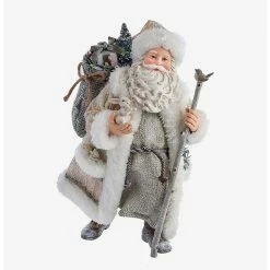 Best Sale ???? Boxlunch Kurt Adler Fabriche Snowy Woods Santa Figure ????