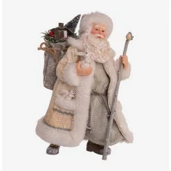 Alternative view of Best Sale ???? Boxlunch Kurt Adler Fabriche Snowy Woods Santa Figure ????