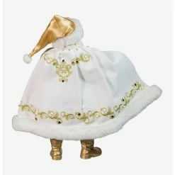 Alternative view of Outlet ???? Boxlunch Kurt Adler Fabriche White And Gold Santa Figure ❤️