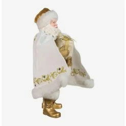 Outlet ???? Boxlunch Kurt Adler Fabriche White And Gold Santa Figure ❤️ -BoxLunch shop unnamed file 983