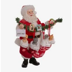 Alternative view of Budget ❤️ Boxlunch Kurt Adler Fabriche Santa Adopt A Pet In Stockings Figure ⌛